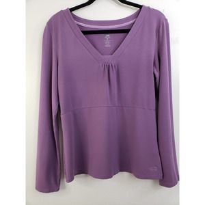Horny Toad Womens Long Sleeve Shirt Purple Size L